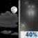 Tonight: Partly Cloudy then Chance Light Rain